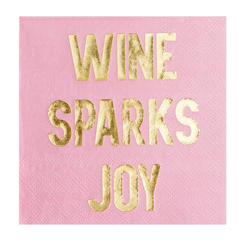 Wine Sparks Joy Cocktail Napkin - Party, Girl! 