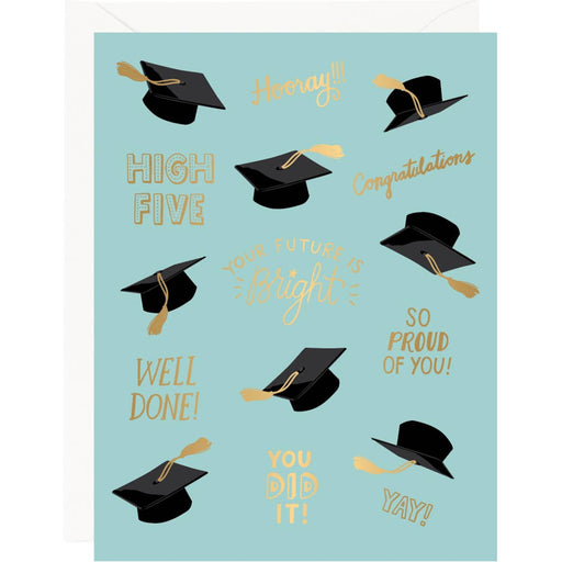 Hats Off Graduation Single Card