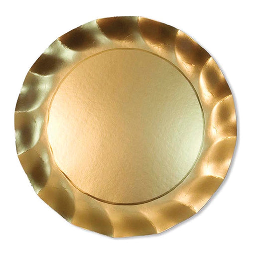Charger Plates Wavy Satin Gold