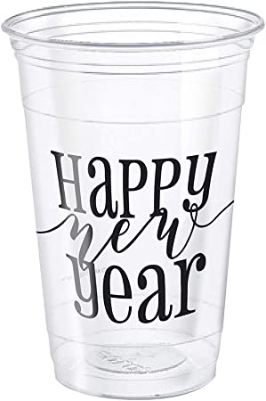 Happy New Year Plastic Cups
