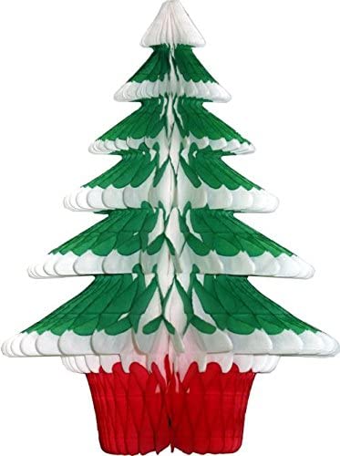 Honeycomb Tissue Paper Frosted Christmas Tree