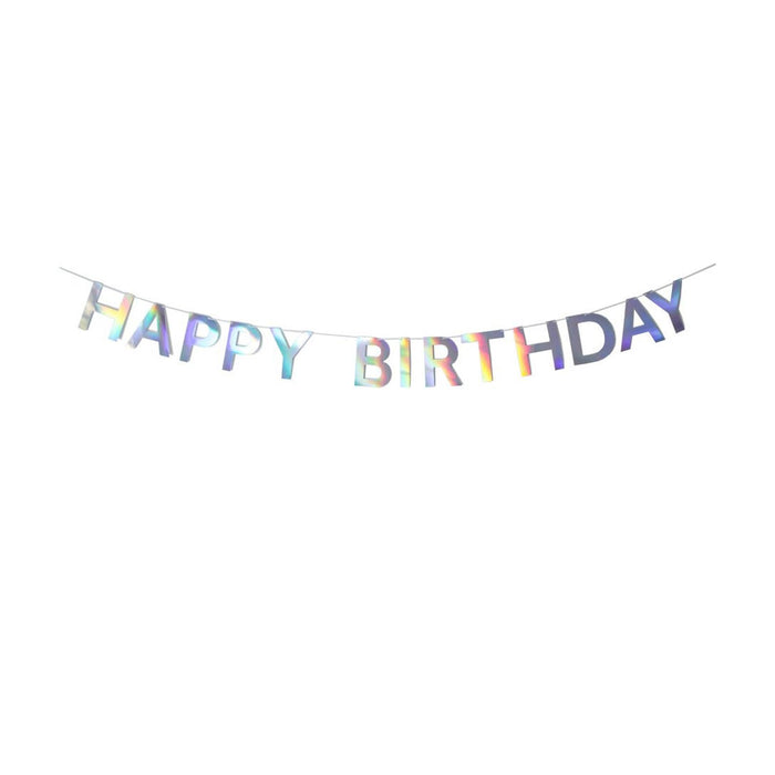 Happy Birthday Banner, Holographic  by Harlow & Grey