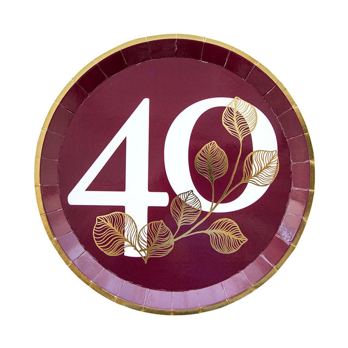 Milestone 40th Dinner Plates