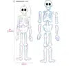 Jointed Holographic Foil Paper Skeleton, 60"