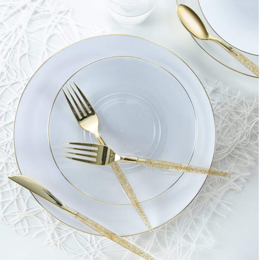 Luxe Party Clear and Gold Plates (2 size options)