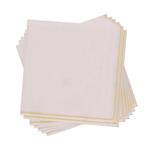Luxe Party Linen with Gold Stripe Luncheon Napkins
