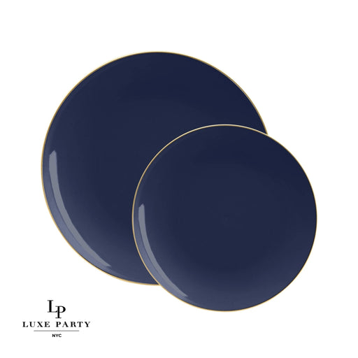 Luxe Party Navy and Gold Plastic Appetizer Plates
