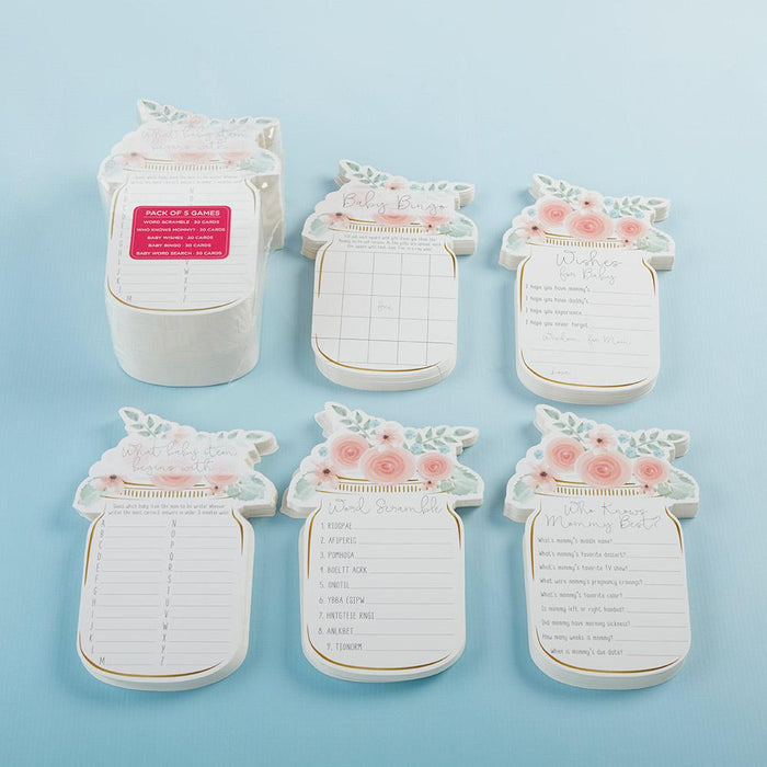Baby Shower Games Floral Mason Jar by Kate Aspen