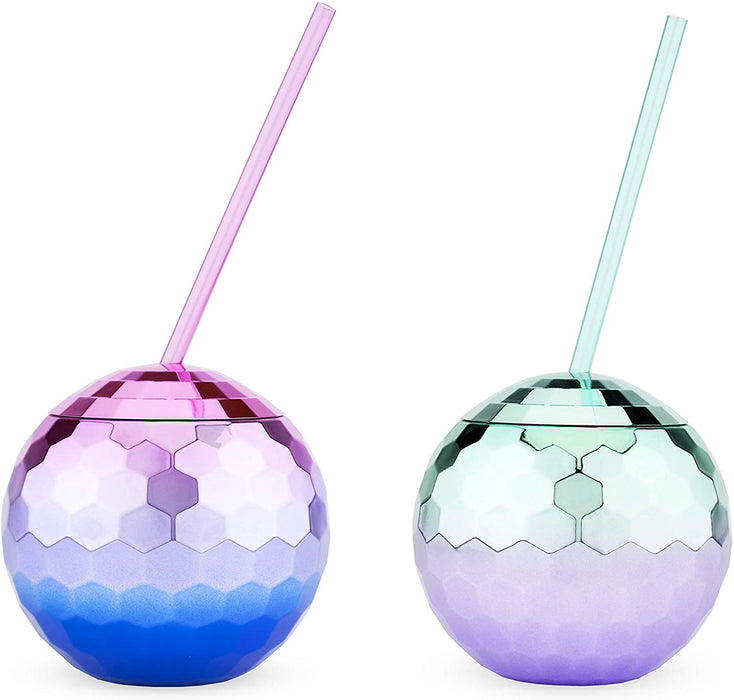 Assorted Ombre Disco Ball Drink Tumblers - 2 Colors - Party, Girl! 