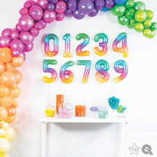 Air Fill Only 16" Number Balloons - Ombre Jelli