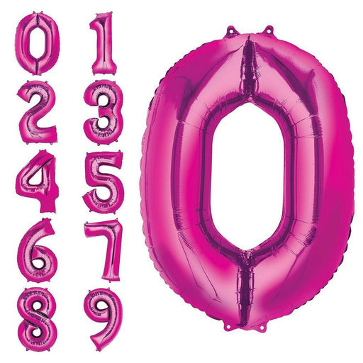 Oversized Number Balloons - Pink