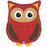 Woodland Owl Super Shape Foil Balloon