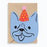Party Hat Dog Birthday Card, Die Cut