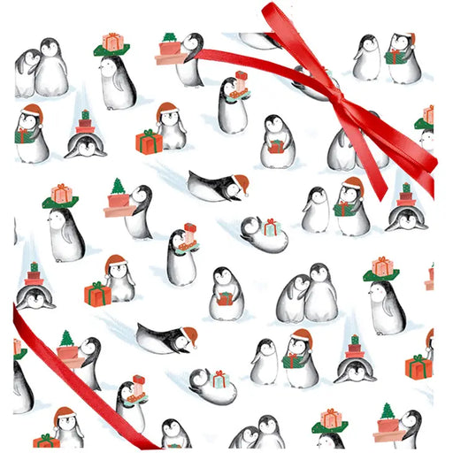 Wrapping Paper Holiday Penguins