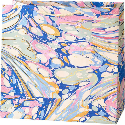 Gift Bag Pink/Blue Marble (multiple size options)