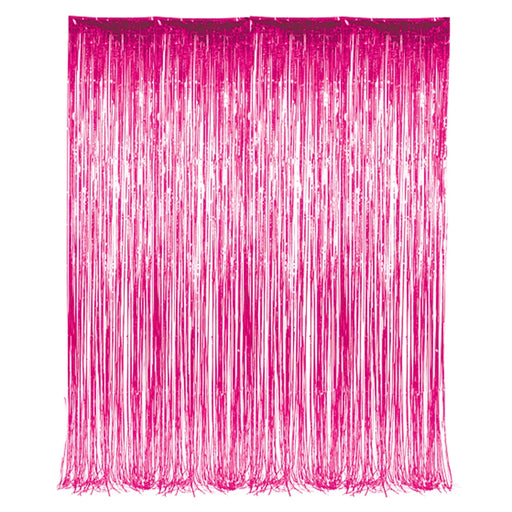 Foil Fringe Curtain - Silver or Pink