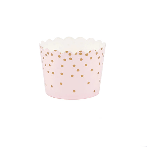 Baking / Snack Cups Small Pink Gold Dot