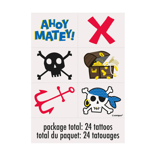 Ahoy Pirate Temporary Tattoos