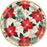 Christmas Red and Gold Poinsettia Large Plates