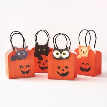 Treat Bags, Pumpkins with Animals