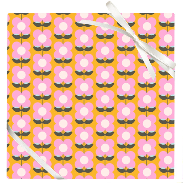 Wrapping Paper Retro Flowers