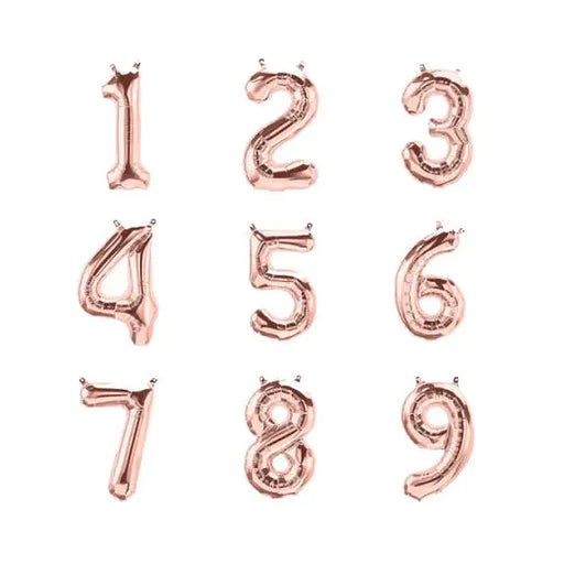 Air Fill Only 16" Block Letter, Number & Special Character Balloons Rose Gold