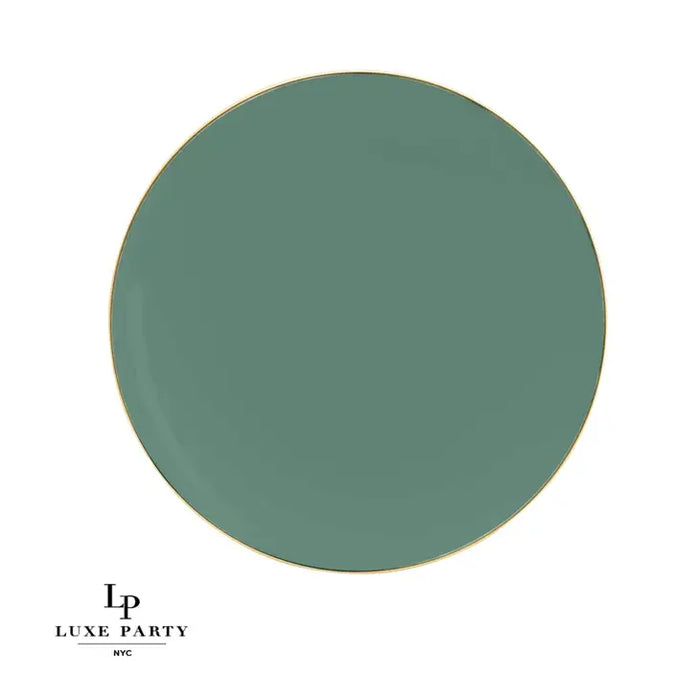 Luxe Party Sage Green and Gold Plates (2 size options)