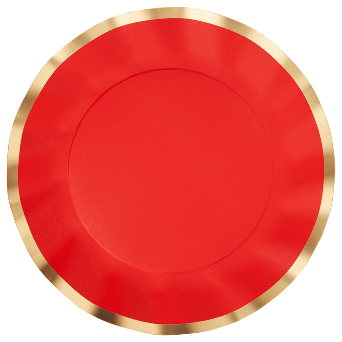 Wavy Dinner Plate Scarlet