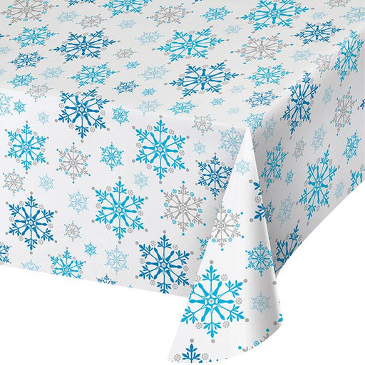 Snowflake Plastic Table Cover - Party, Girl! 