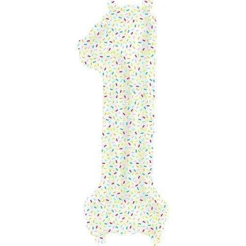 Air Fill Only 16" Number Balloons - Sprinkles