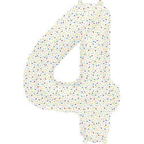 Air Fill Only 16" Number Balloons - Sprinkles