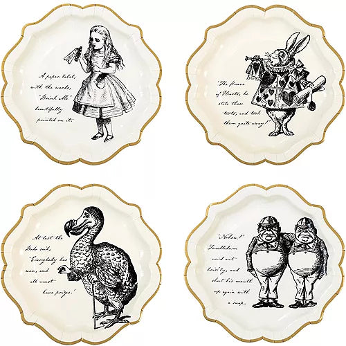 Truly Alice in Wonderland Luncheon Plates